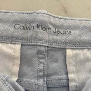 Calvin Klein Jeans pale blue denim waistband with logo